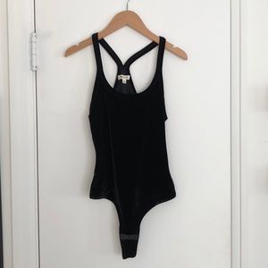Madewell Velvet Thong Bodysuit